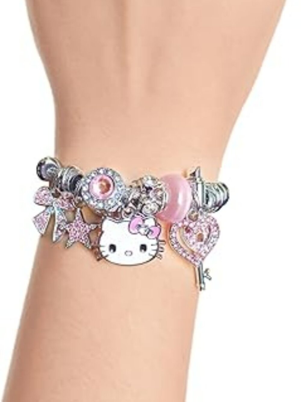 Cute Bracelet‎ Adjustable Stainless Steel Loaded with Charms
